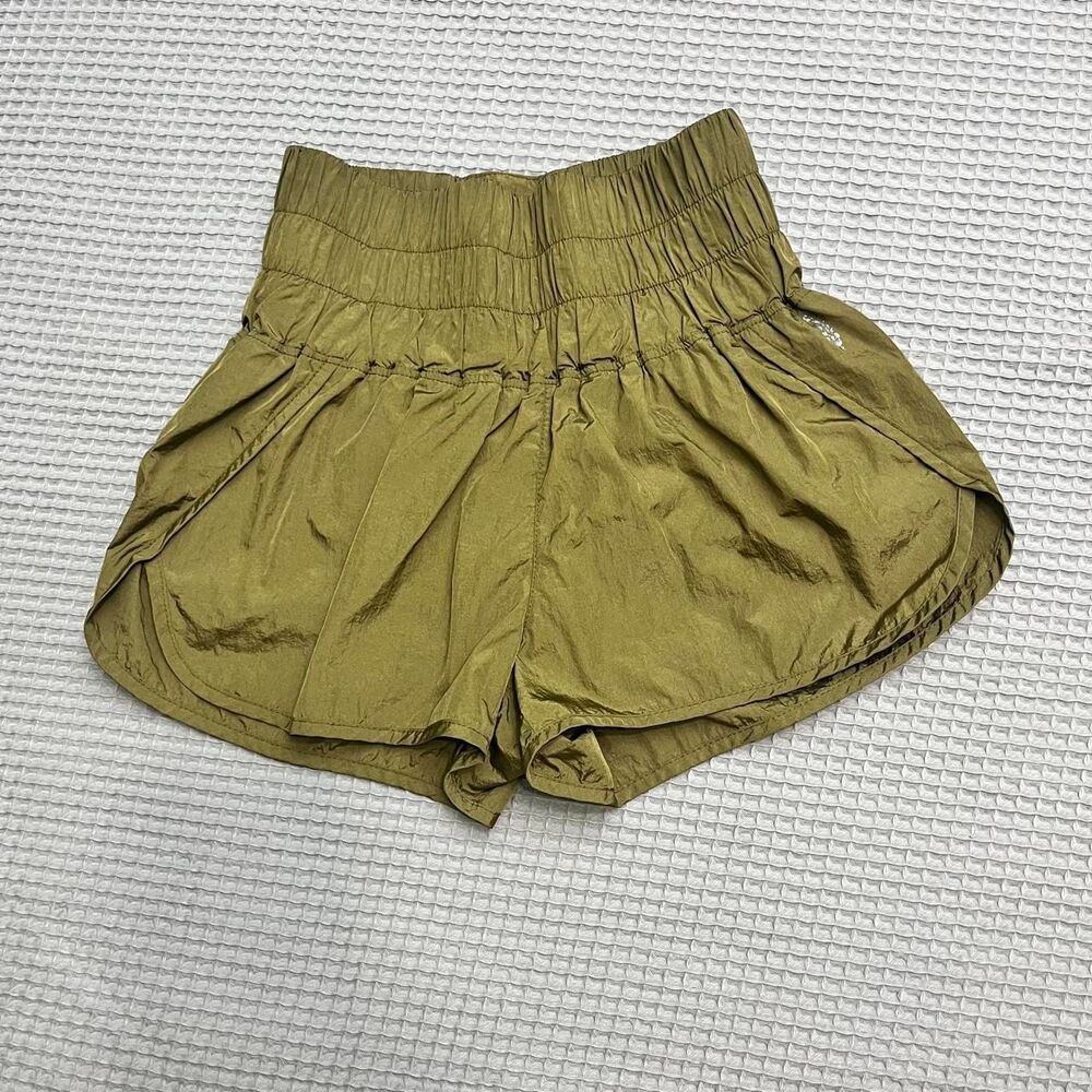 FP Movement The Way Home Shorts Women's XS Olive Green Lined Active  Athletic